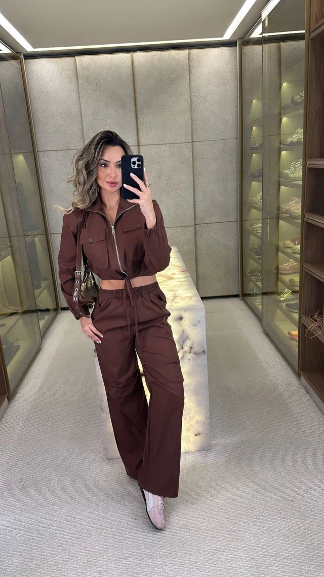 Conjunto Lidia | Jaquetinha e Calça Pantalona