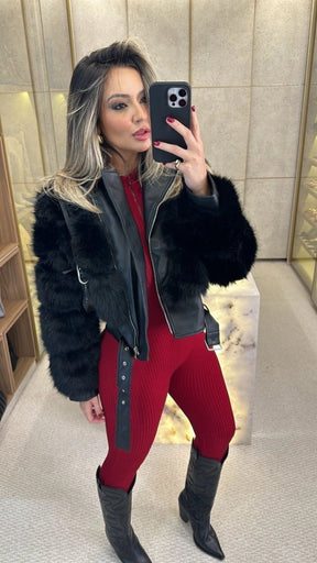 Jaqueta Paris Pelinhos com Cinto