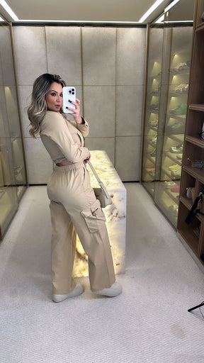 658 - Conjunto Luana | Cropped e Calça Cargo (997)