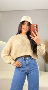 Blusa Tricot Stefany - Bege