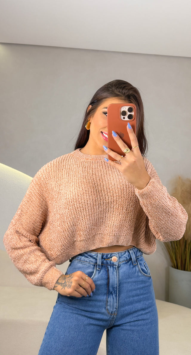 Blusa Tricot Stefany - Rosê